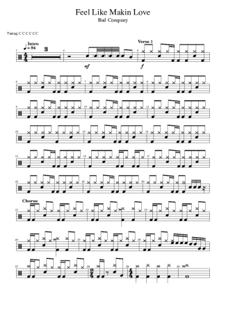 Bad Company  score for Drums