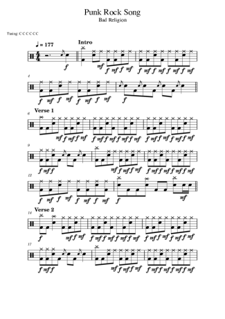 Score for Drums