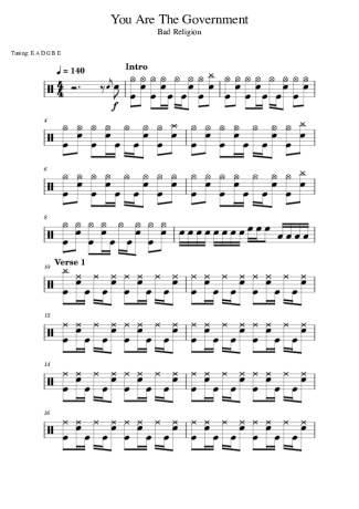 Score for Drums