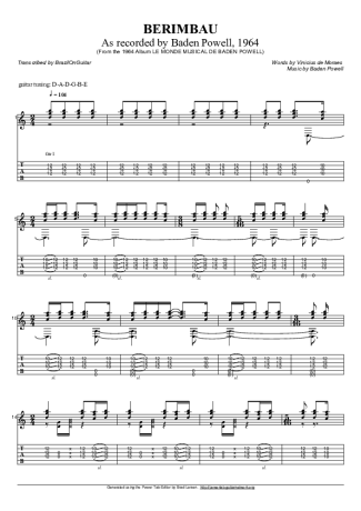Baden Powell Berimbau score for Acoustic Guitar