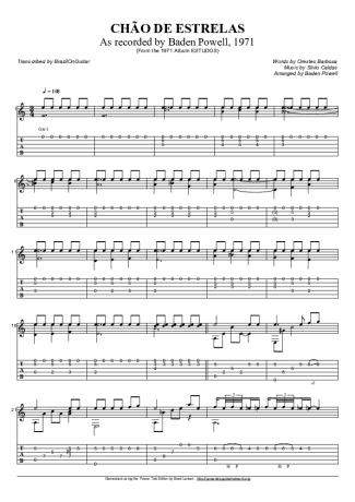 Baden Powell Chão De Estrelas score for Acoustic Guitar