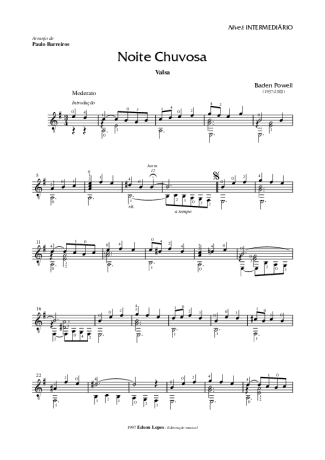Baden Powell Noite Chuvosa (Valsa) score for Acoustic Guitar