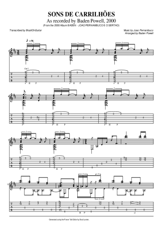 Baden Powell Sons De Carrilhões score for Acoustic Guitar