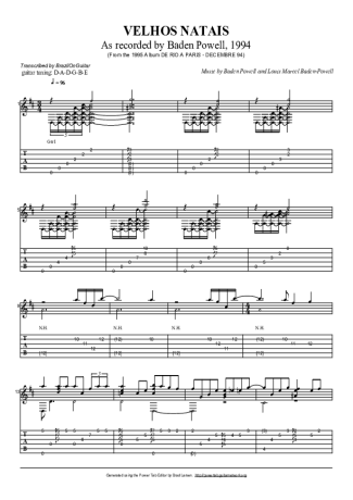 Baden Powell Velhos Natais score for Acoustic Guitar