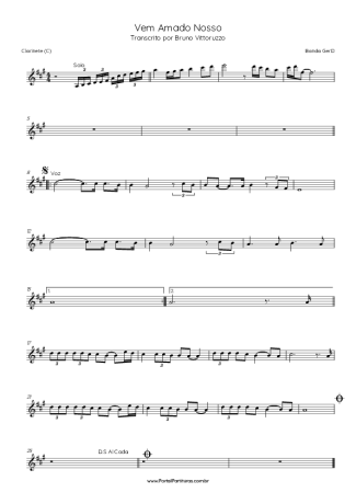 Banda Gerd Vem Amado Nosso score for Clarinet (C)