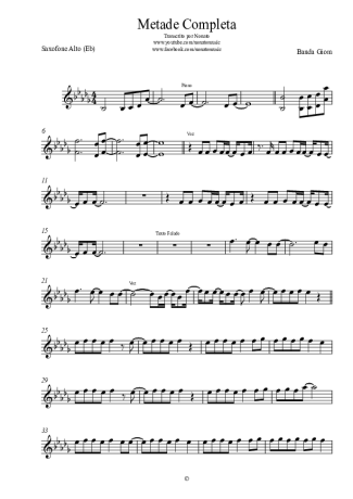Banda Giom Metade Completa score for Alto Saxophone