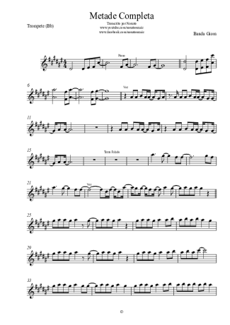 Banda Giom Metade Completa score for Trumpet