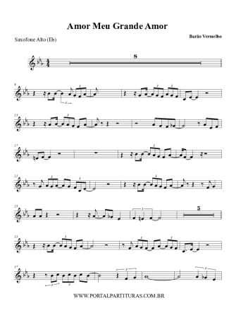 Barão Vermelho Amor, Meu Grande Amor score for Alto Saxophone