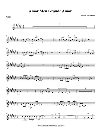 Barão Vermelho Amor, Meu Grande Amor score for Harmonica