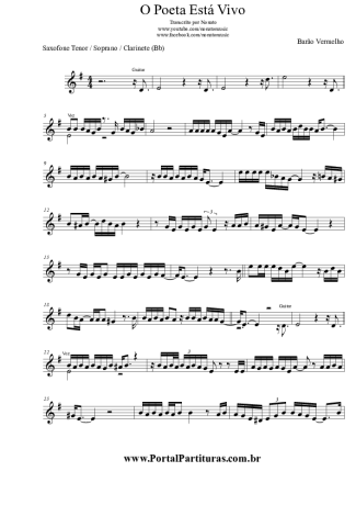 Barão Vermelho  score for Tenor Saxophone Soprano (Bb)