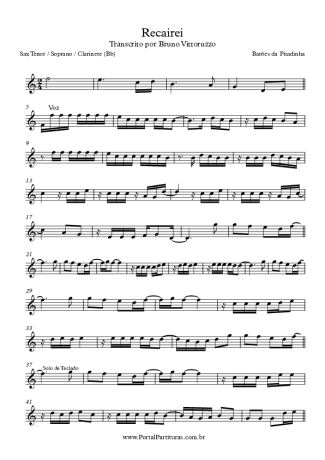 Barões da Pisadinha  score for Tenor Saxophone Soprano (Bb)