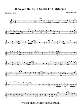 Barry Manilow  score for Alto Saxophone