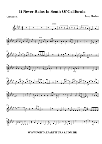 Barry Manilow  score for Clarinet (C)