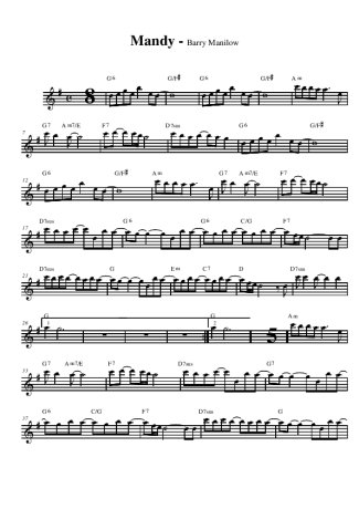 Barry Manilow  score for Alto Saxophone