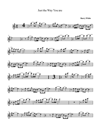 Barry White  score for Clarinet (Bb)