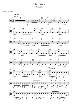 Score for Drums