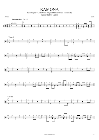 Beck  score for Drums