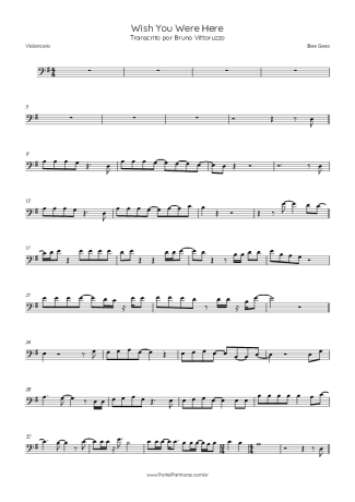 Bee Gees  score for Cello