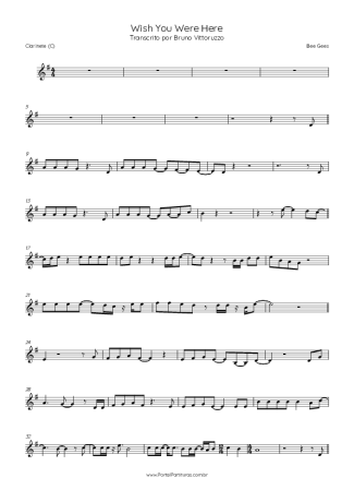 Bee Gees  score for Clarinet (C)