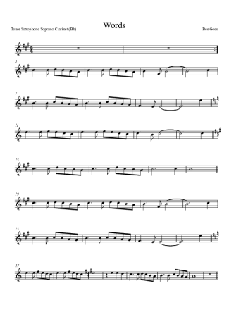 Bee Gees  score for Clarinet (Bb)