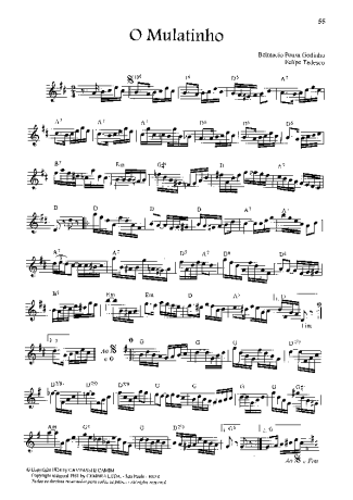 Belmacio Pousa Godinho O Mulatinho score for Violin