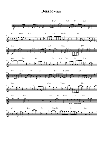 Belo Desafio score for Tenor Saxophone Soprano (Bb)