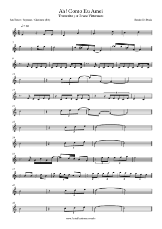 Benito di Paula Ah! Como Eu Amei score for Clarinet (Bb)