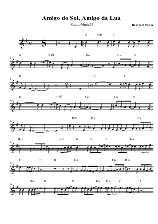 Benito di Paula Amigo do Sol, Amigo da Lua score for Tenor Saxophone Soprano (Bb)