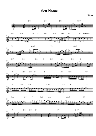 Biafra Seu Nome score for Tenor Saxophone Soprano (Bb)