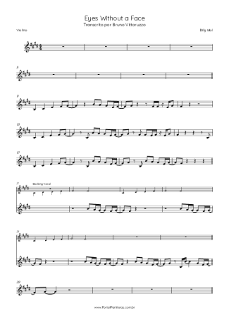 Billy Idol  score for Violin