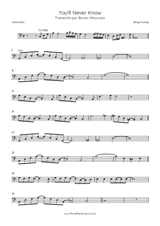 Score for Cello
