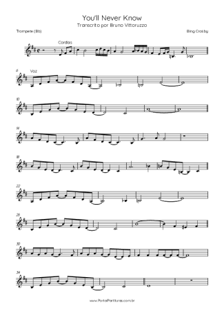 Bing Crosby  score for Trumpet