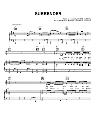 Birdy Surrender score for Piano