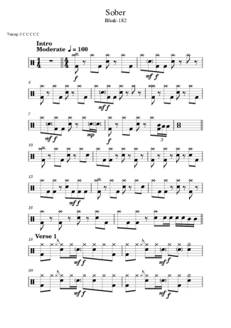 Score for Drums