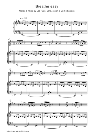 Blue  score for Piano