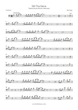 Bob Seger  score for Trombone