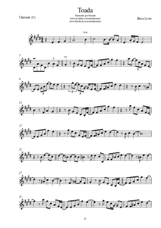 Boca Livre  score for Clarinet (C)