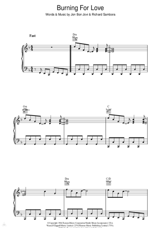 Bon Jovi  score for Piano