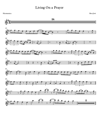 Bon Jovi Livin´ On A Prayer score for Harmonica