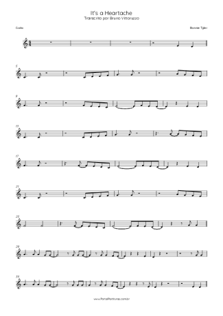 Bonnie Tyler It´s A Heartache score for Harmonica