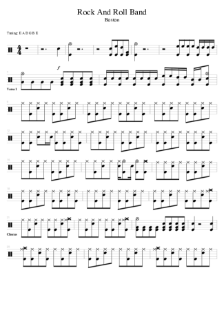 Boston Rock And Roll Band score for Drums