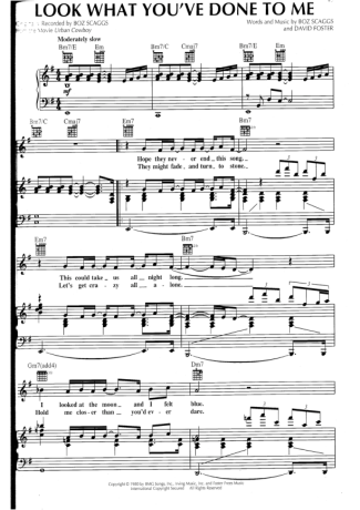 Boz Scaggs  score for Piano