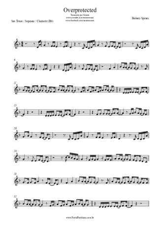 Britney Spears  score for Clarinet (Bb)