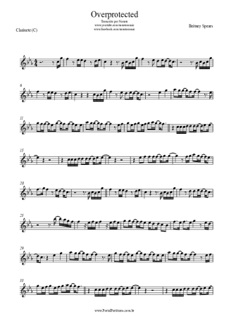 Britney Spears Overprotected score for Clarinet (C)