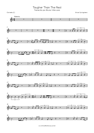 Bruce Springsteen  score for Clarinet (C)
