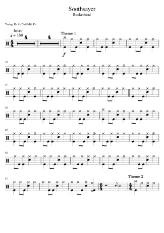 Buckethead Soothsayer score for Drums