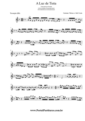 Caetano Veloso A Luz de Tieta score for Trumpet