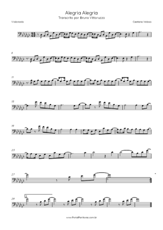 Caetano Veloso  score for Cello