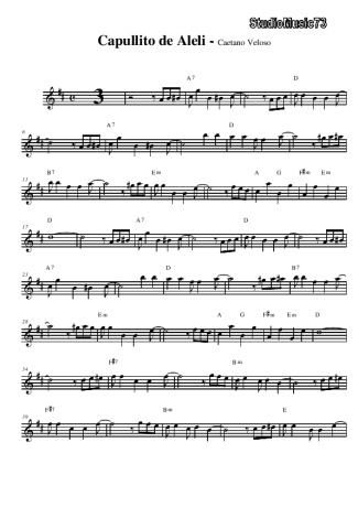 Caetano Veloso  score for Alto Saxophone