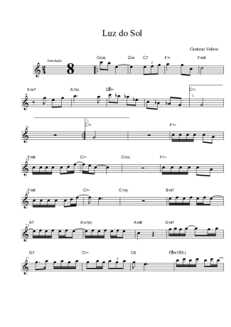 Caetano Veloso  score for Alto Saxophone